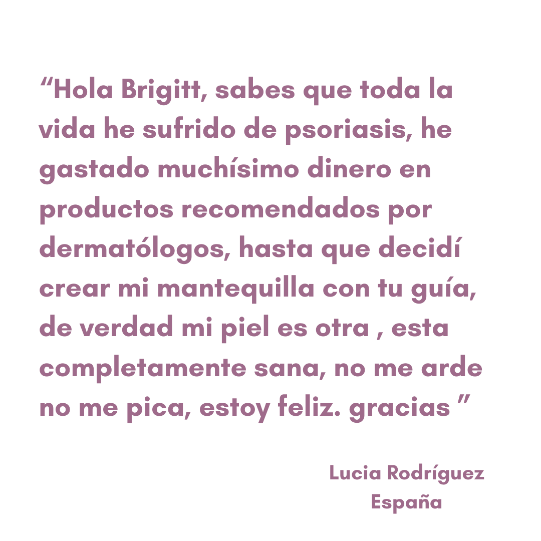 “Me encanto el curso,, muy sencillo y facil la explicacion. Le hice una mantequilla a mi hijo con piel sensible y la ama, porque al aplicarsela no le arde la piel. (4)